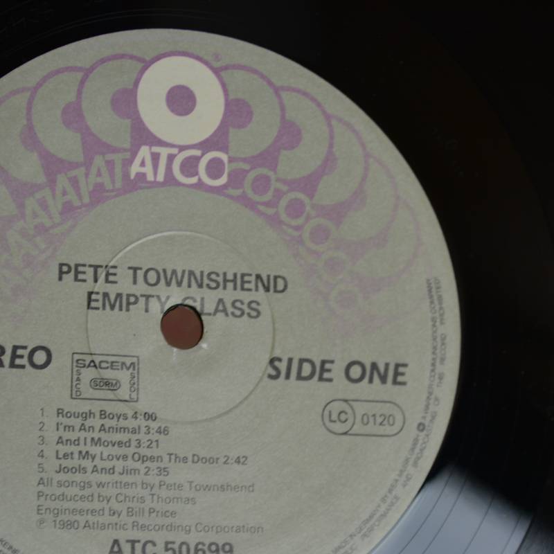 Disque vinyl 33T Pete Townshend - Empty glass